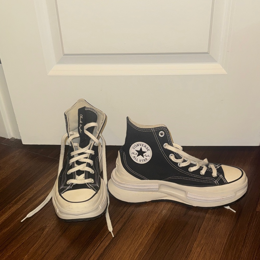 Converse Black and White Platform High-Tops